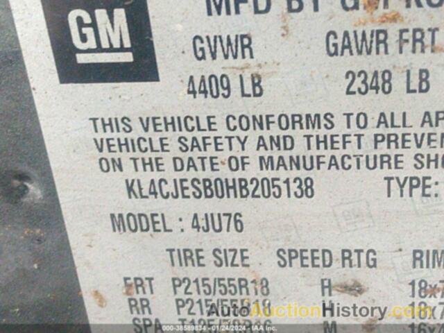 BUICK ENCORE PREFERRED, KL4CJESB0HB205138