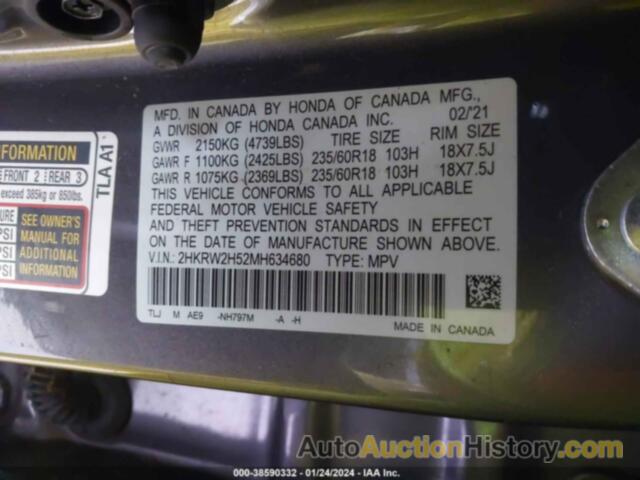 HONDA CR-V AWD EX, 2HKRW2H52MH634680