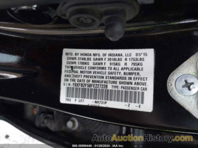 HONDA CIVIC LX, 19XFB2F58FE227228