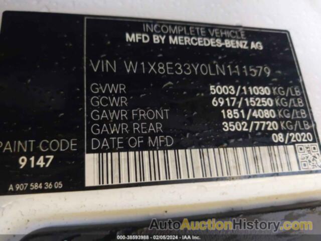 MERCEDES-BENZ SPRINTER 3500XD STANDARD ROOF V6, W1X8E33Y0LN111579