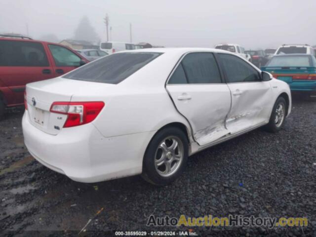 TOYOTA CAMRY HYBRID LE, 4T1BD1FK5CU031278