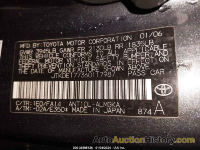 SCION TC, JTKDE177360117987