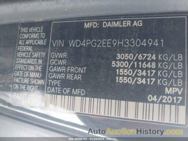 MERCEDES-BENZ METRIS, WD4PG2EE9H3304941