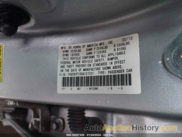 HONDA ACCORD LX, 1HGCR2F35DA127201