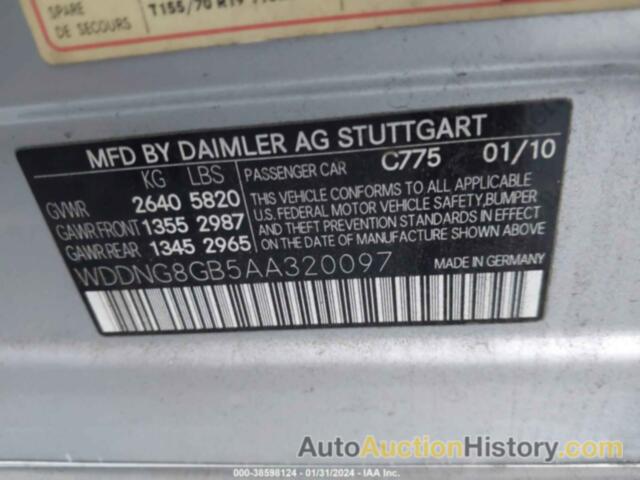 MERCEDES-BENZ S 550 4MATIC, WDDNG8GB5AA320097