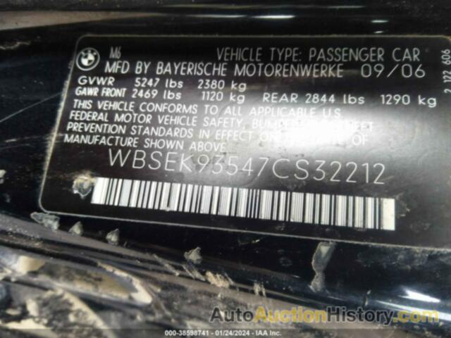 BMW M6, WBSEK93547CS32212