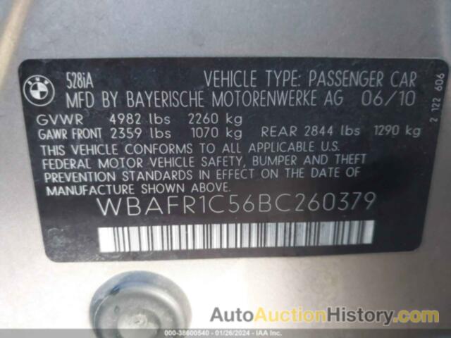BMW 528 I, WBAFR1C56BC260379