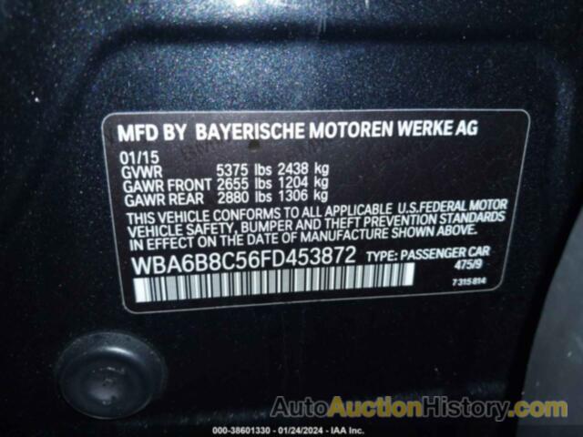 BMW 640 XI GRAN COUPE, WBA6B8C56FD453872