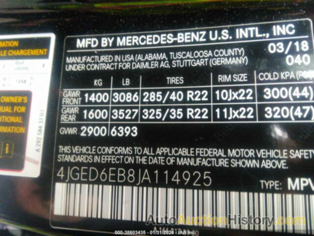 MERCEDES-BENZ AMG GLE 43 COUPE 4MATIC, 4JGED6EB8JA114925