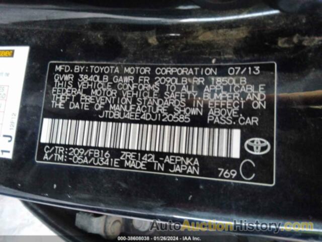 TOYOTA COROLLA LE, JTDBU4EE4DJ120585