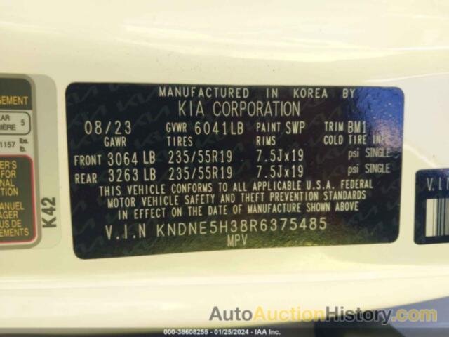 KIA CARNIVAL MPV SX PRESTIGE, KNDNE5H38R6375485