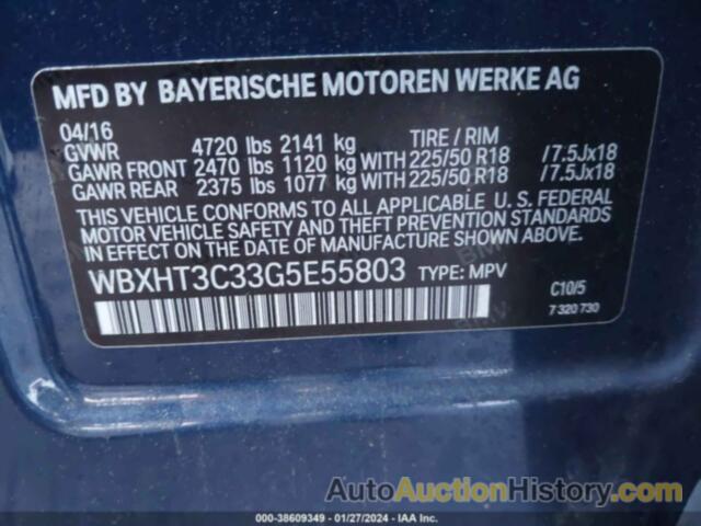 BMW X1 XDRIVE28I, WBXHT3C33G5E55803