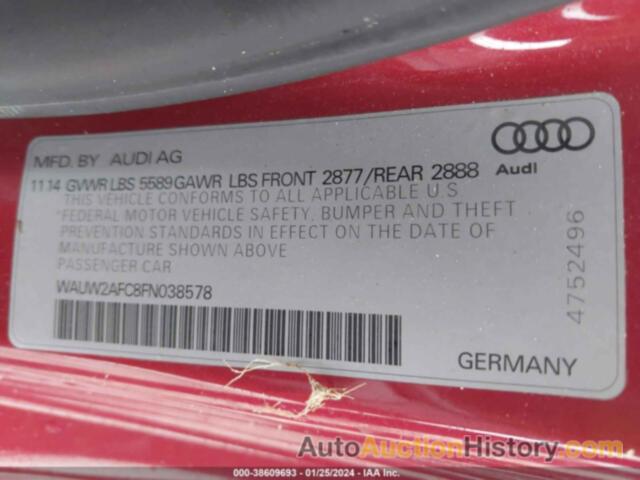 AUDI S7 4.0T, WAUW2AFC8FN038578