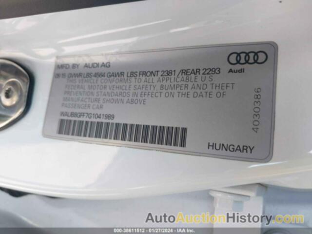 AUDI A3 2.0T PREMIUM, WAUB8GFF7G1041989