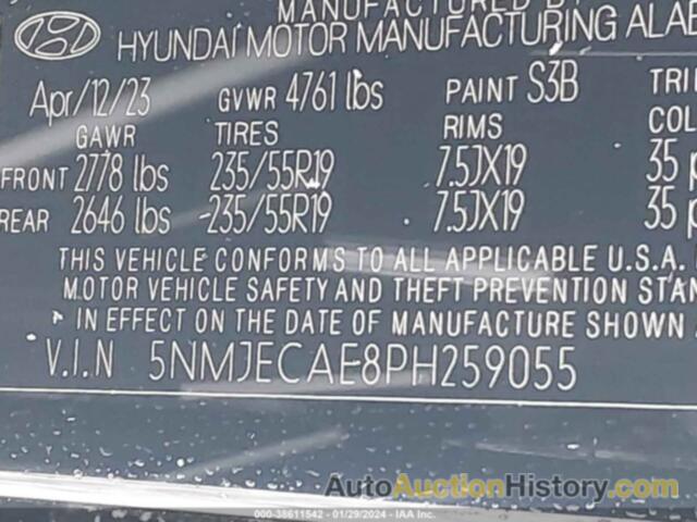 HYUNDAI TUCSON LIMITED, 5NMJECAE8PH259055