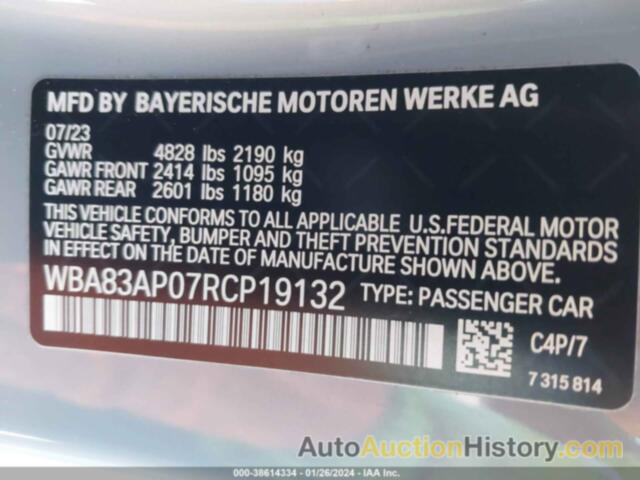 BMW M440I, WBA83AP07RCP19132