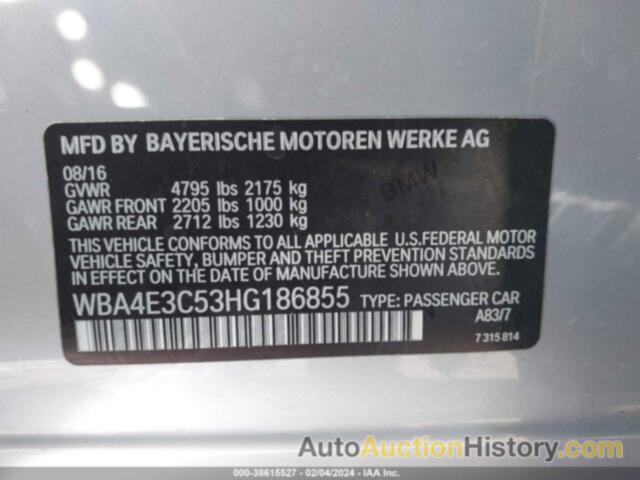 BMW 440I GRAN COUPE GRAN COUPE, WBA4E3C53HG186855