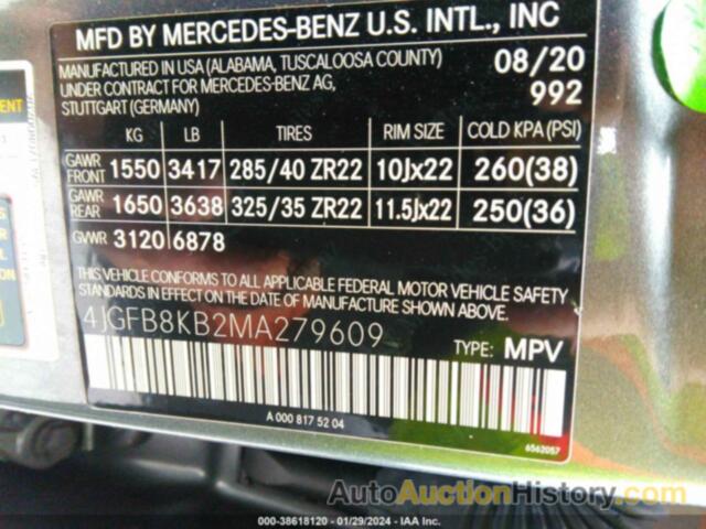 MERCEDES-BENZ AMG GLE 63 S 4MATIC, 4JGFB8KB2MA279609