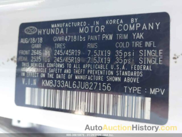 HYUNDAI TUCSON SPORT, KM8J33AL6JU827156