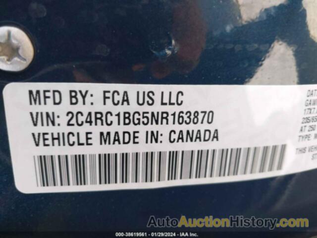 CHRYSLER PACIFICA TOURING L, 2C4RC1BG5NR163870