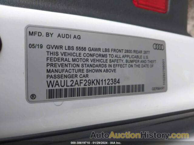 AUDI A6 PREMIUM PLUS, WAUL2AF29KN112384