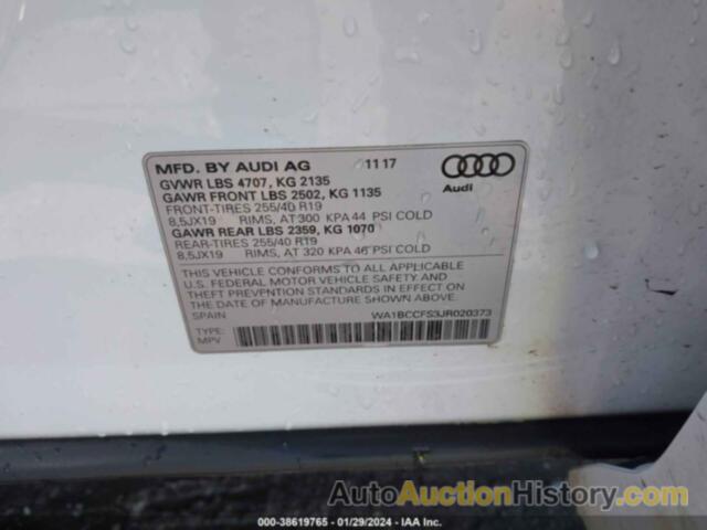 AUDI Q3, WA1BCCFS3JR020373