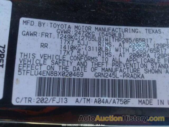 TOYOTA TACOMA BASE V6, 5TFLU4EN8BX020469