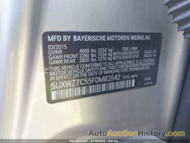 BMW X3 SDRIVE28I, 5UXWZ7C55F0M83542