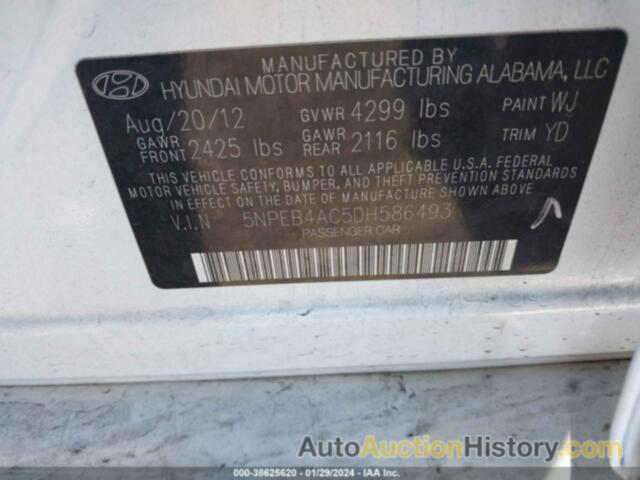 HYUNDAI SONATA GLS, 5NPEB4AC5DH586493