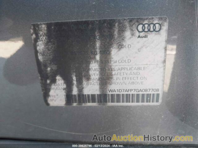 AUDI Q5 3.0T PREMIUM PLUS, WA1D7AFP7GA087708