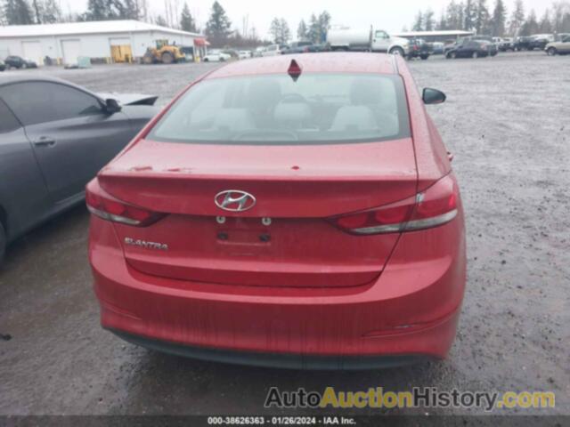 HYUNDAI ELANTRA SEL, 5NPD84LF6JH257394