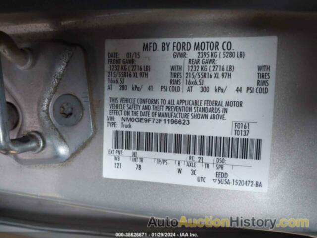 FORD TRANSIT CONNECT XLT, NM0GE9F73F1196623