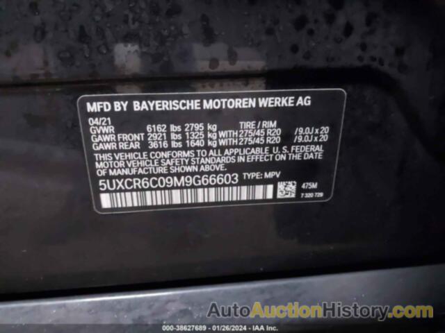 BMW X5 XDRIVE40I, 5UXCR6C09M9G66603