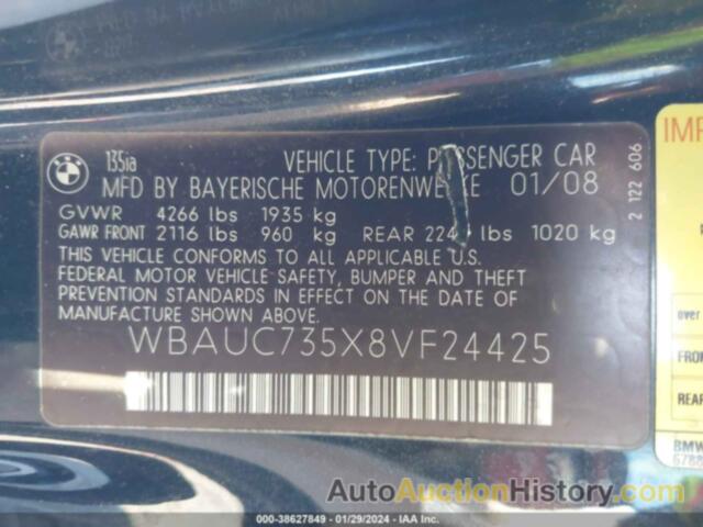 BMW 135I, WBAUC735X8VF24425