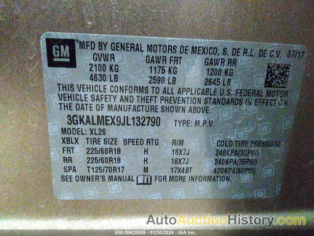 GMC TERRAIN SLE, 3GKALMEX9JL132790