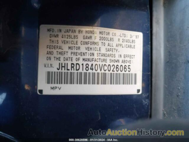 HONDA CR-V BASE (A4), JHLRD1840VC026065