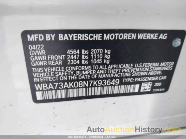 BMW 228I GRAN COUPE XDRIVE, WBA73AK08N7K93649