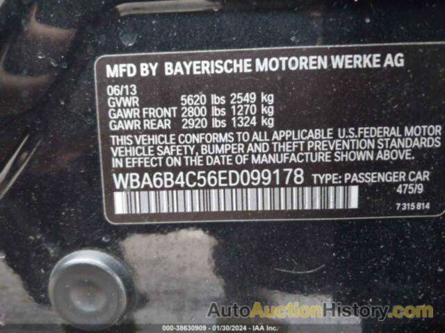 BMW 650I GRAN COUPE XDRIVE, WBA6B4C56ED099178