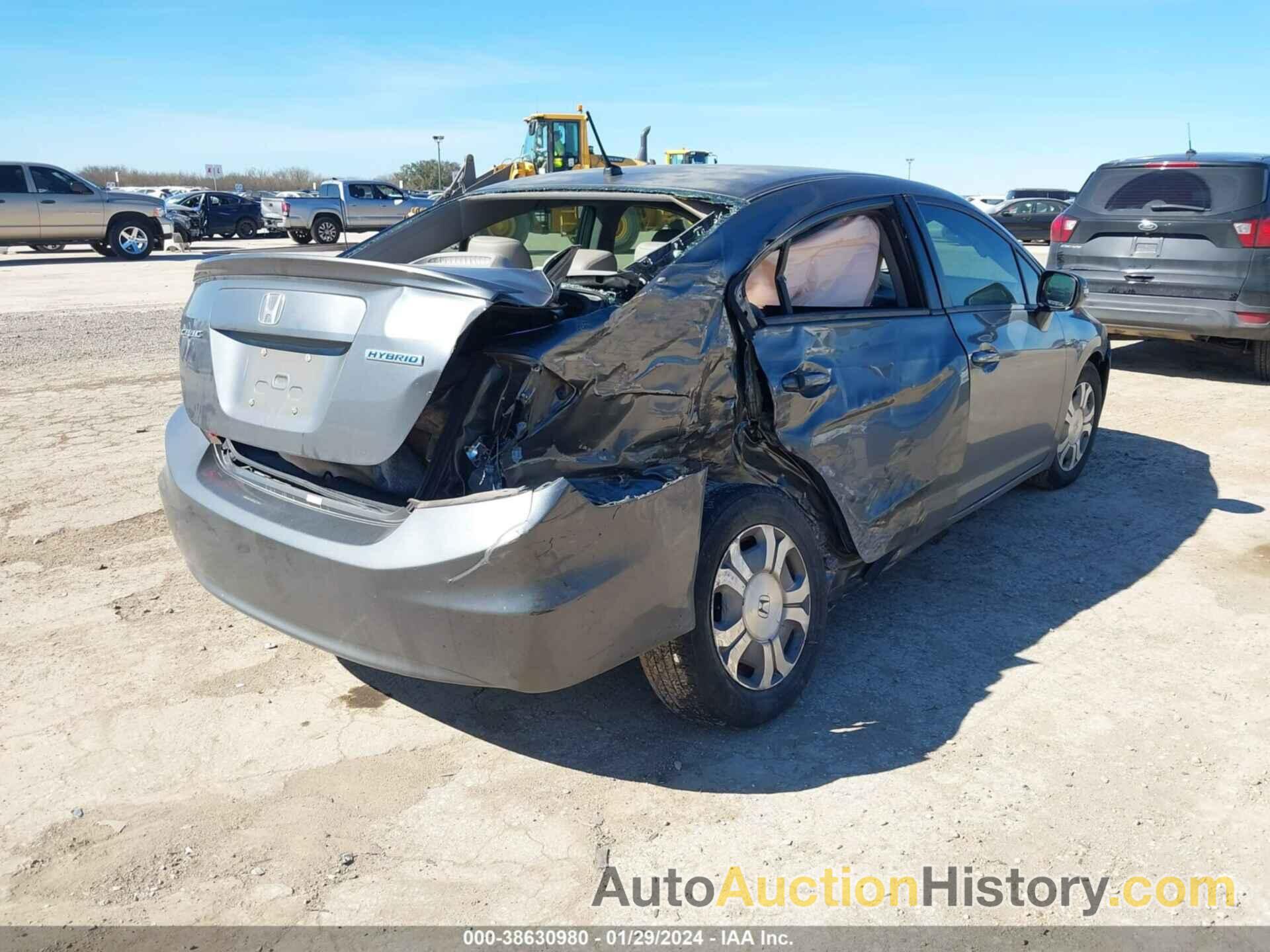 HONDA CIVIC HYBRID, JHMFB4F39CS005718