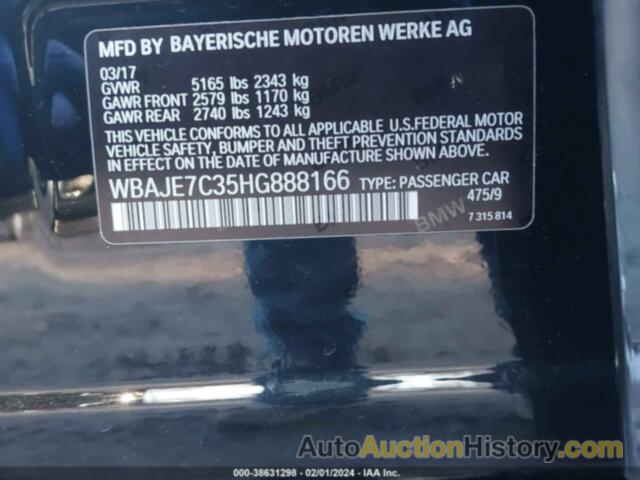 BMW 540I XDRIVE, WBAJE7C35HG888166