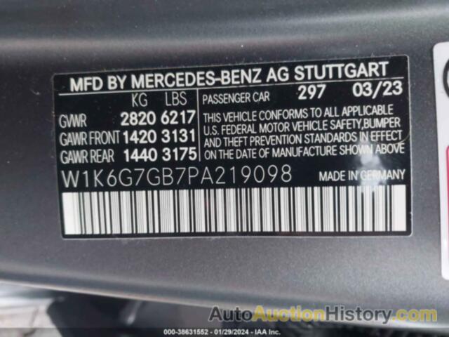 MERCEDES-BENZ S 580 580 4MATIC, W1K6G7GB7PA219098