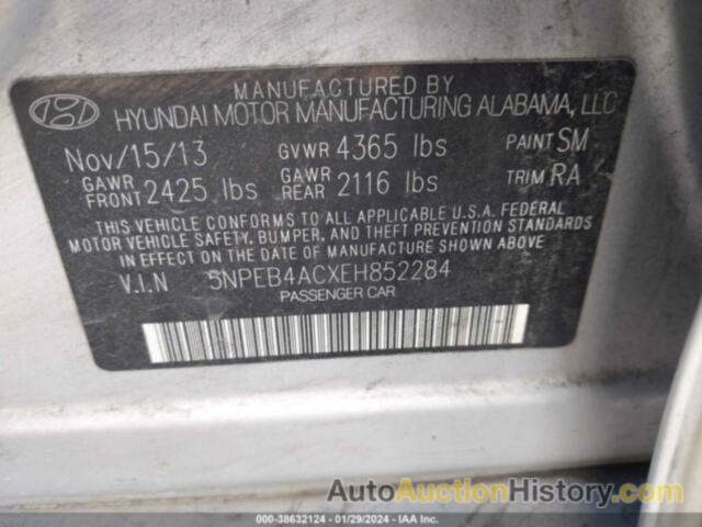 HYUNDAI SONATA GLS, 5NPEB4ACXEH852284