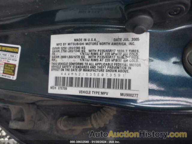 MITSUBISHI ENDEAVOR LS, 4A4MN21S35E073591