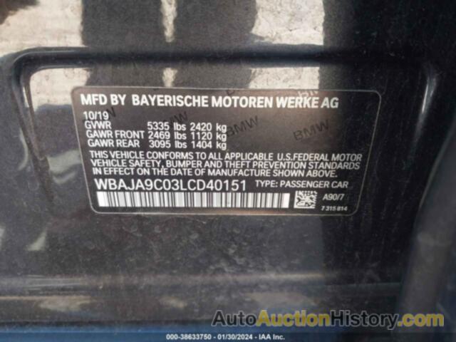 BMW 530E IPERFORMANCE, WBAJA9C03LCD40151