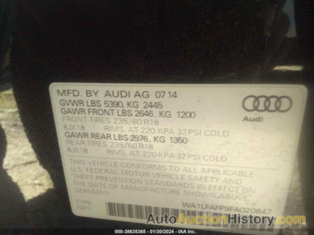 AUDI Q5 2.0T PREMIUM, WA1LFAFP9FA020847