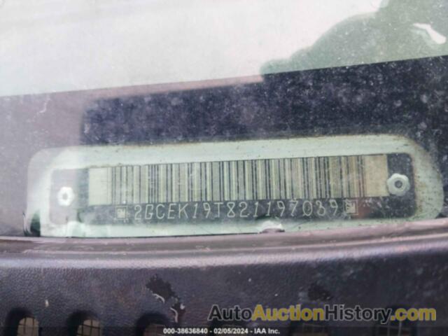 CHEVROLET SILVERADO K1500, 2GCEK19T821197039