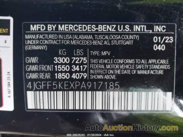 MERCEDES-BENZ GLS 450 4MATIC, 4JGFF5KEXPA917185