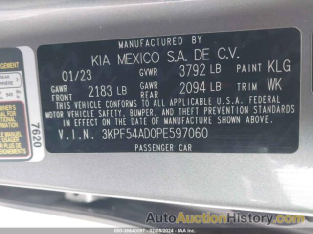 KIA FORTE GT-LINE, 3KPF54AD0PE597060