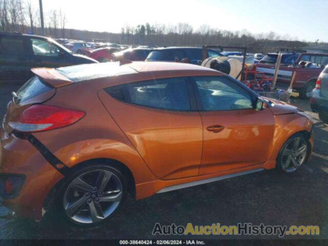 HYUNDAI VELOSTER TURBO W/BLACK, KMHTC6AE6DU136080