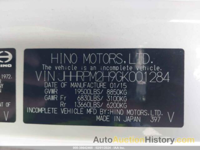 HINO 195, JHHRPM2H9GK001284